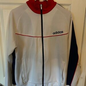 Adidas Varsity Bomber Red White Jacket